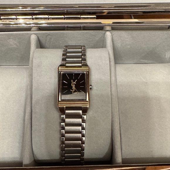 🌟SOLD🌟YSL Silver and Black Watch - Picture 1 of 2